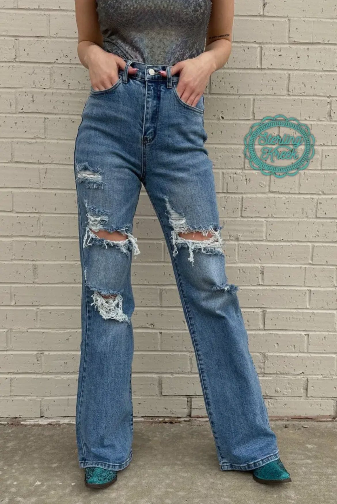 Sterling & Stitch Ultra High Rise Wide Leg Jean - Women's Jeans in