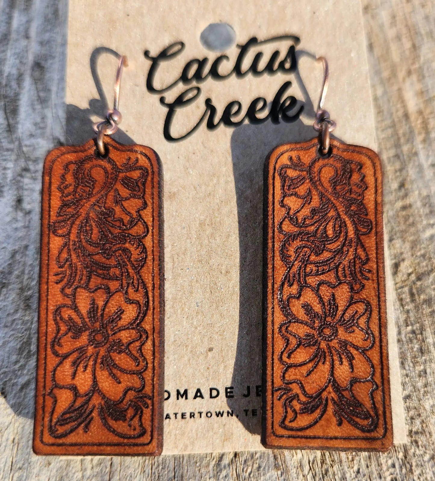 "Billie" Tooled Western Leather Earrings - Imperfectly Perfect Boutique