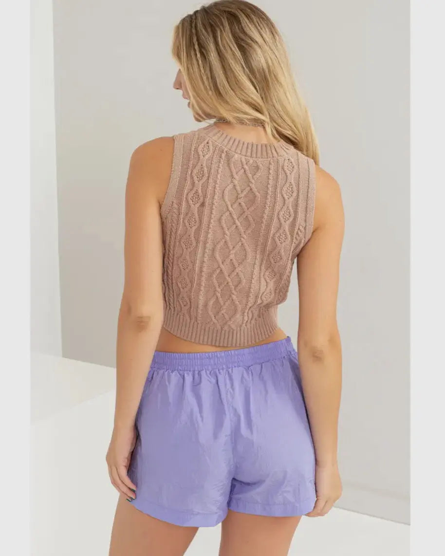 Cable Knit Crop Top - Imperfectly Perfect Boutique