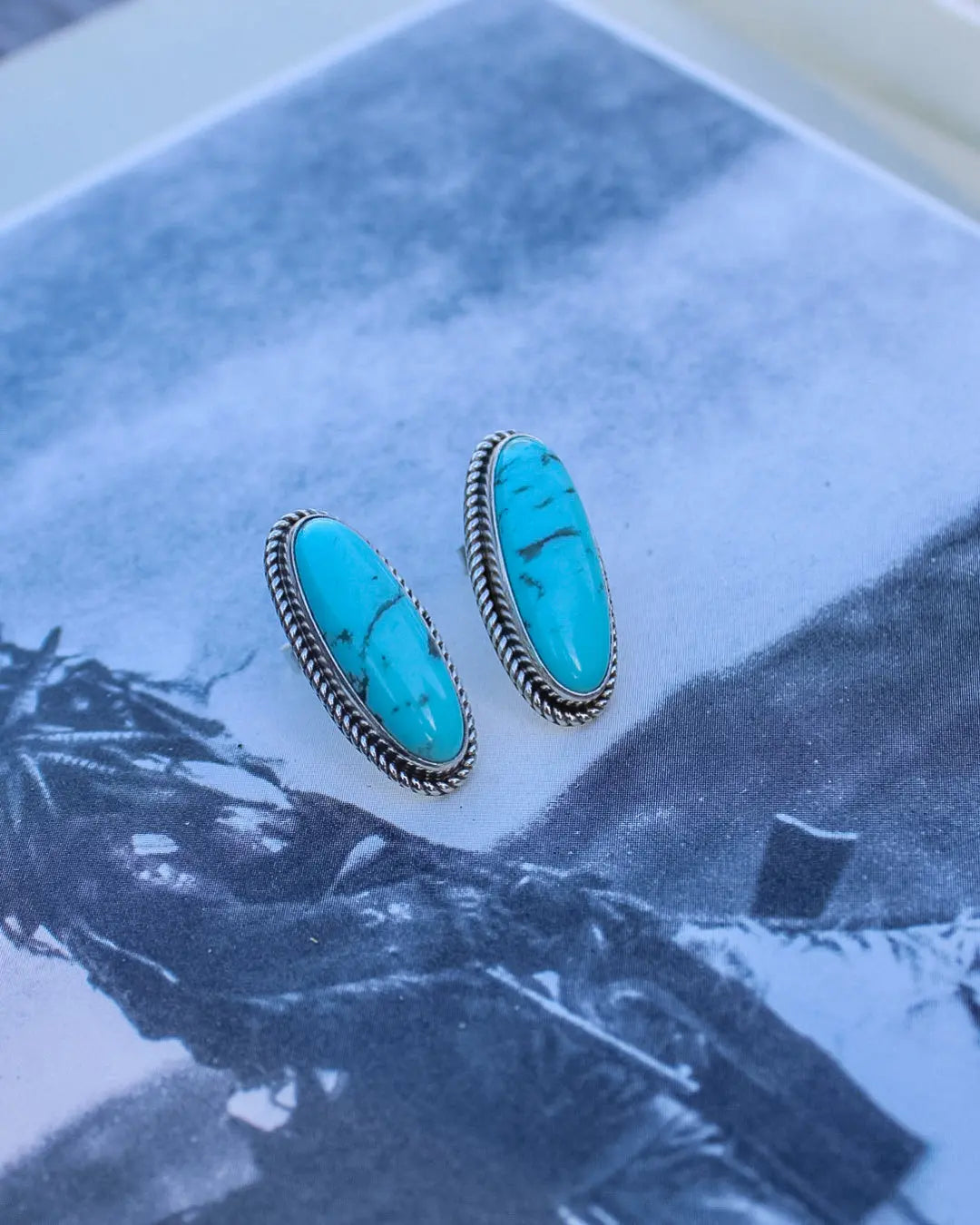 Campitos Oval Turquoise Earrings - Imperfectly Perfect Boutique