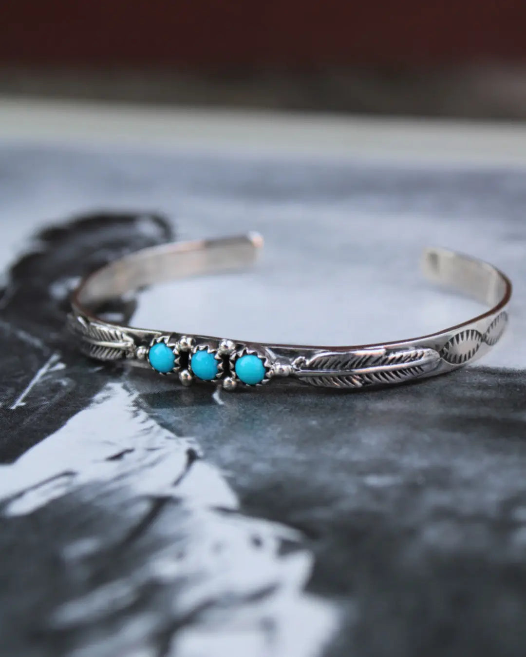 Feather Turquoise Bracelet - Imperfectly Perfect Boutique