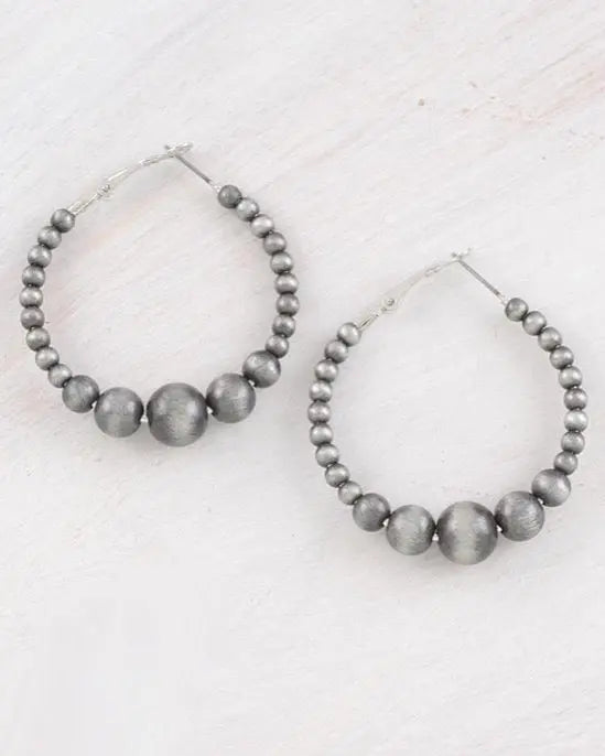 Graduated Pearl Hoop Earrings Imperfectly Perfect Boutique
