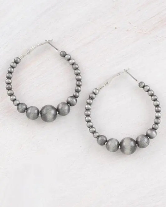 Graduated Pearl Hoop Earrings Imperfectly Perfect Boutique