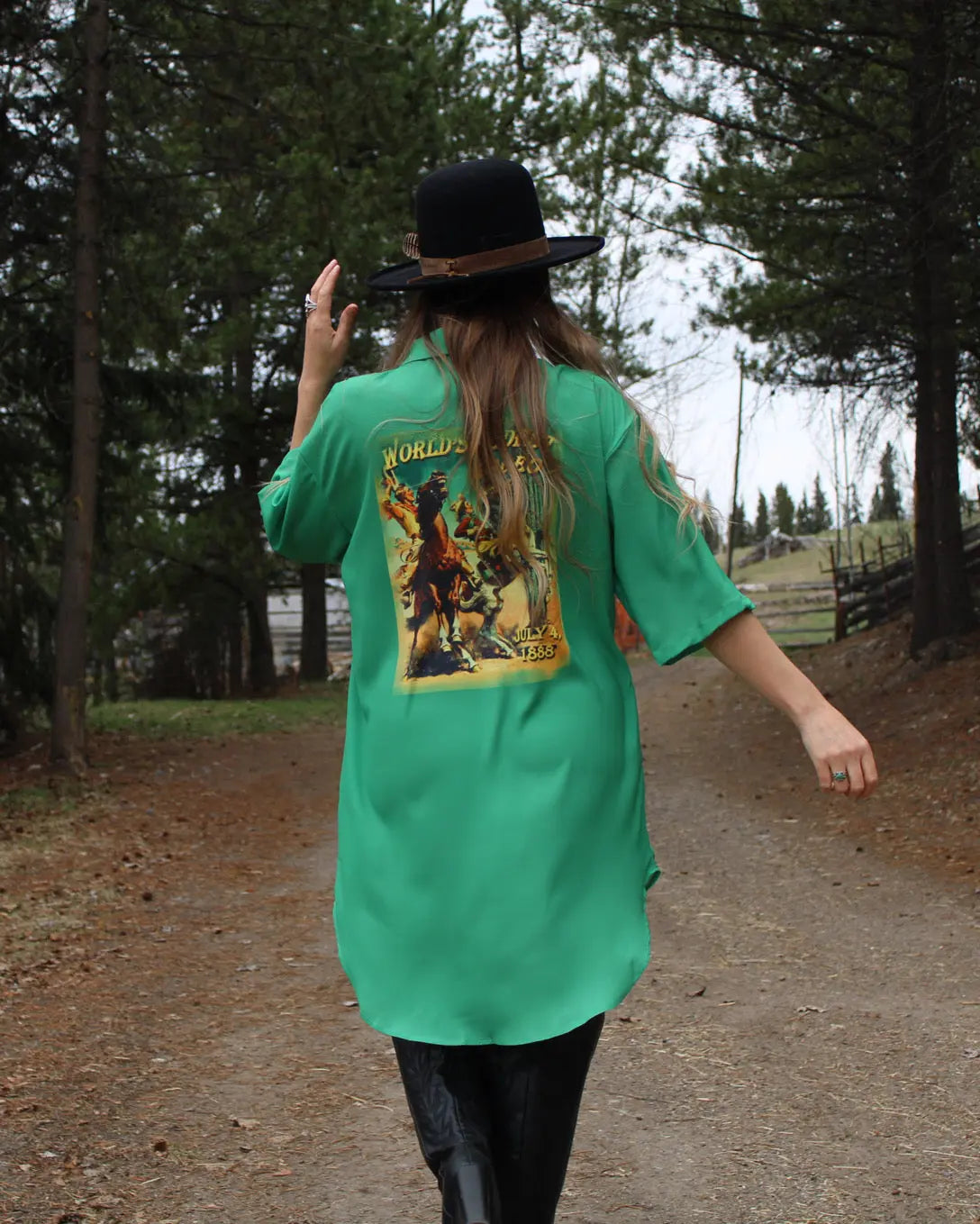 Jade Vintage Rodeo Button Down Shirt Dress - Imperfectly Perfect Boutique