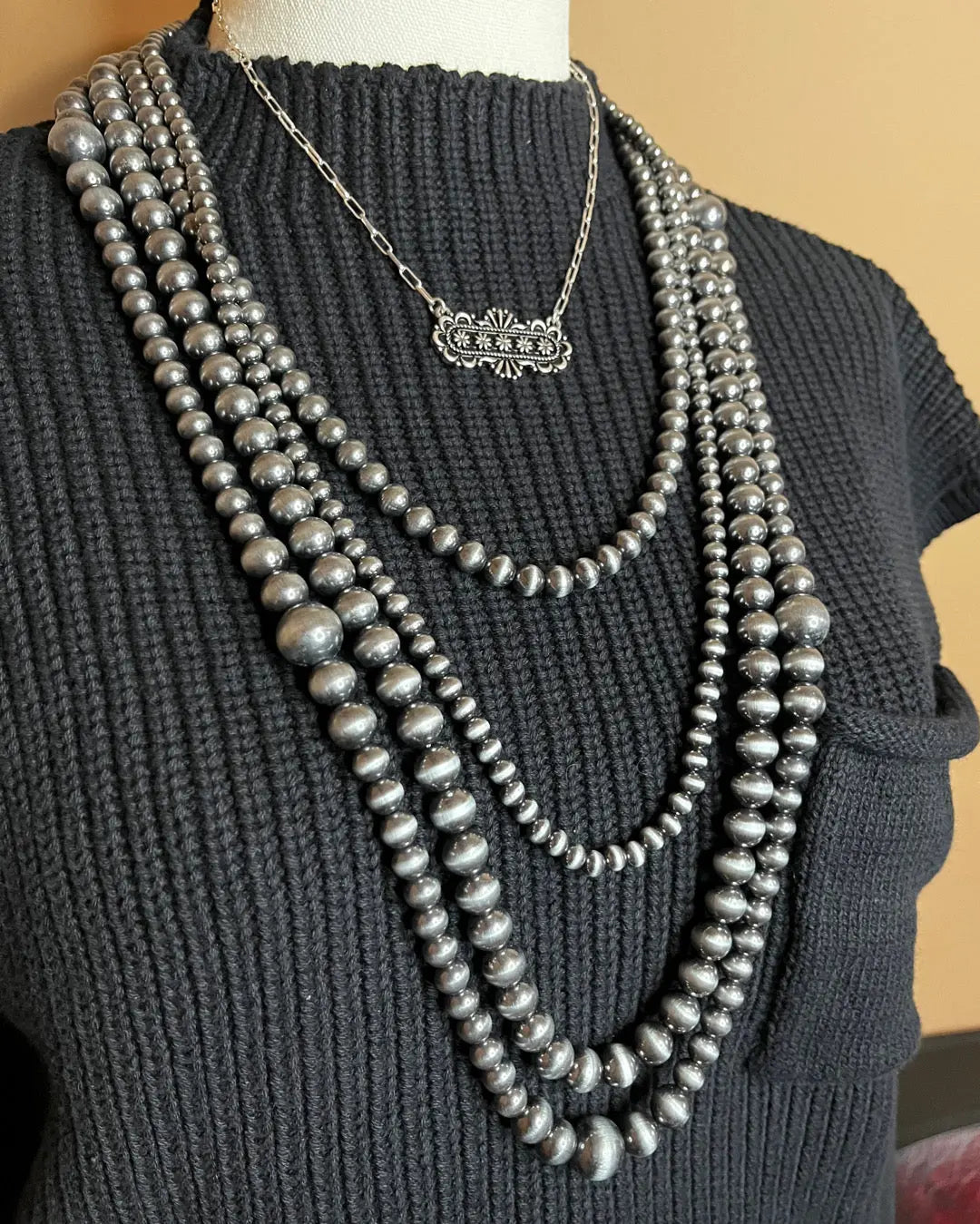 “Laine” Layered Pearl Necklace Imperfectly Perfect Boutique