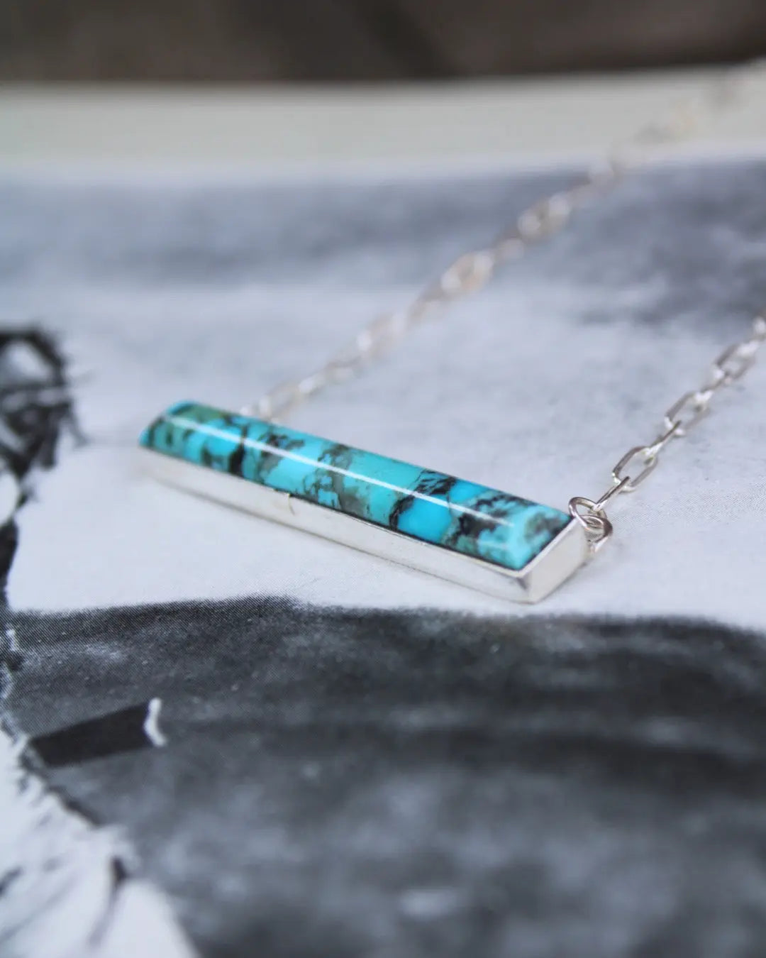 Turquoise Bar Necklace - Imperfectly Perfect Boutique