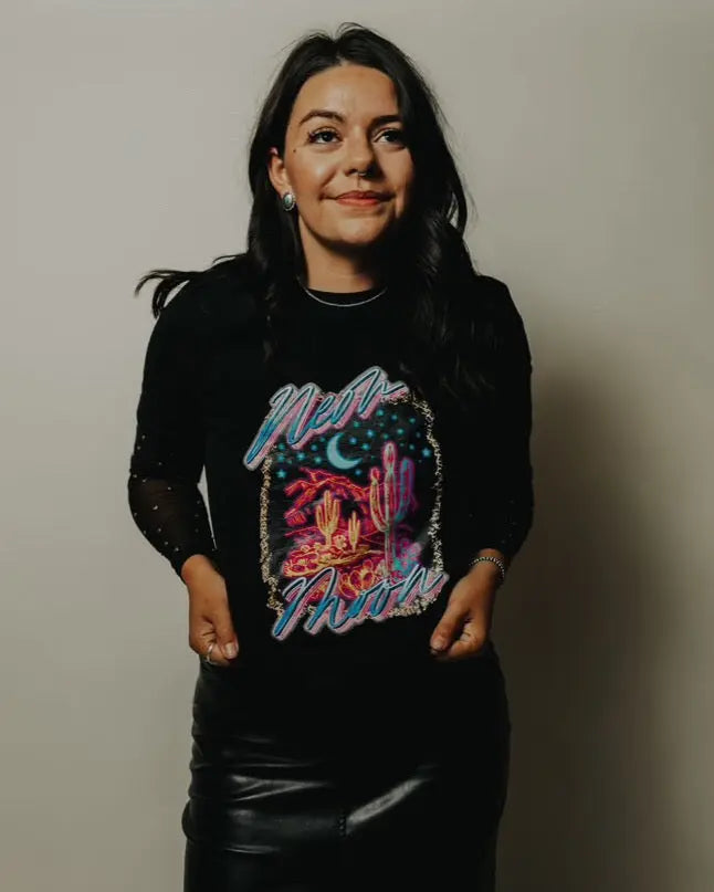 Neon Moon Graphic Tee - Size L Imperfectly Perfect Boutique