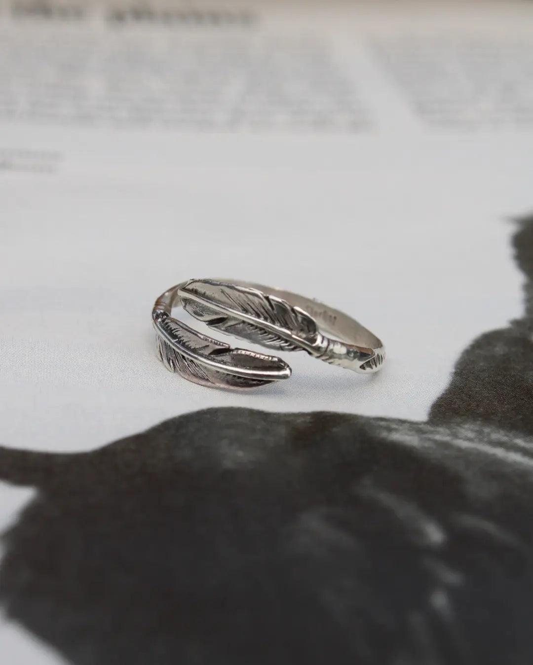 Silver Feather Ring Imperfectly Perfect Boutique