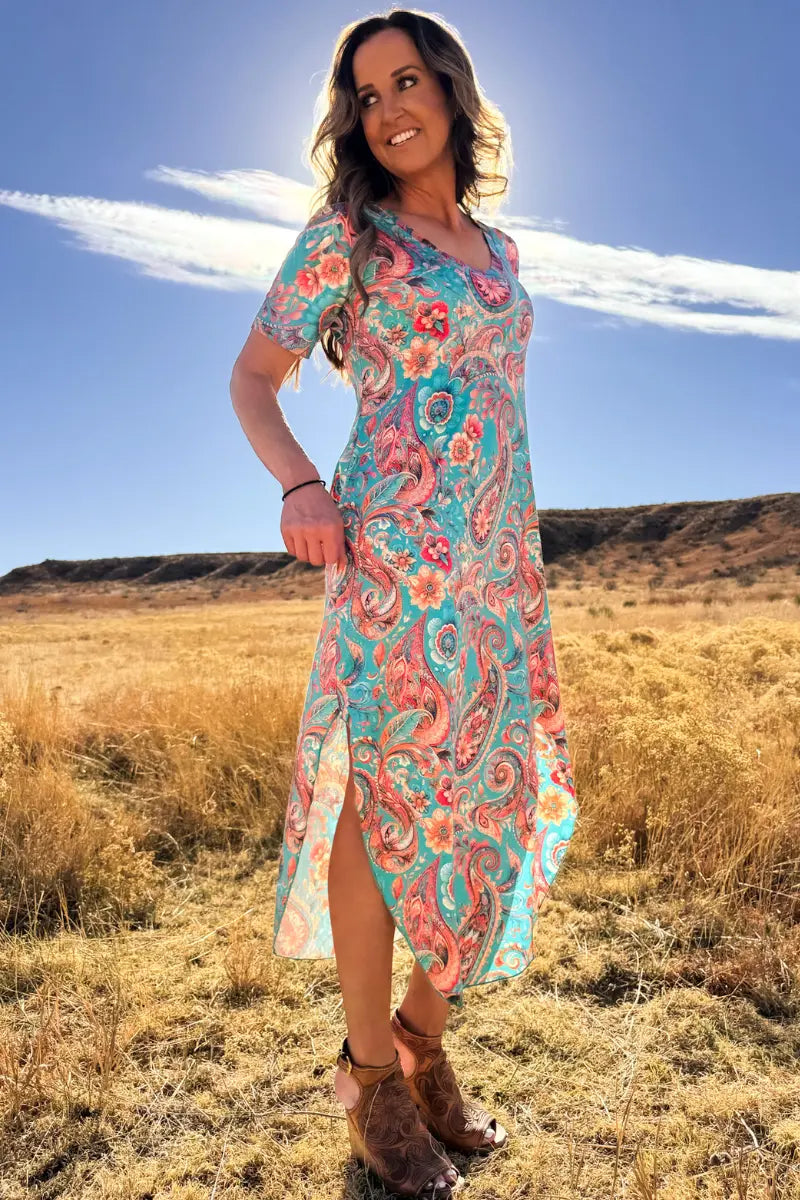 Willow Paisley Maxi Dress - Imperfectly Perfect Boutique
