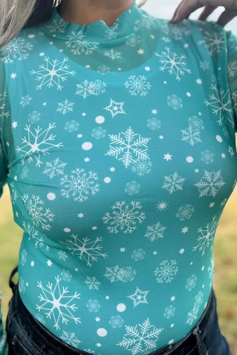 Winter Wonderland Mesh Top Sterling Kreek