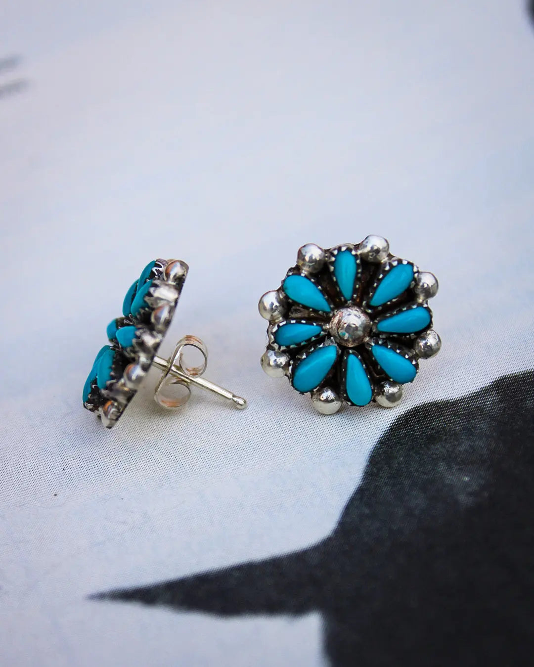 Zuni Turquoise Cluster Earrings Imperfectly Perfect Boutique
