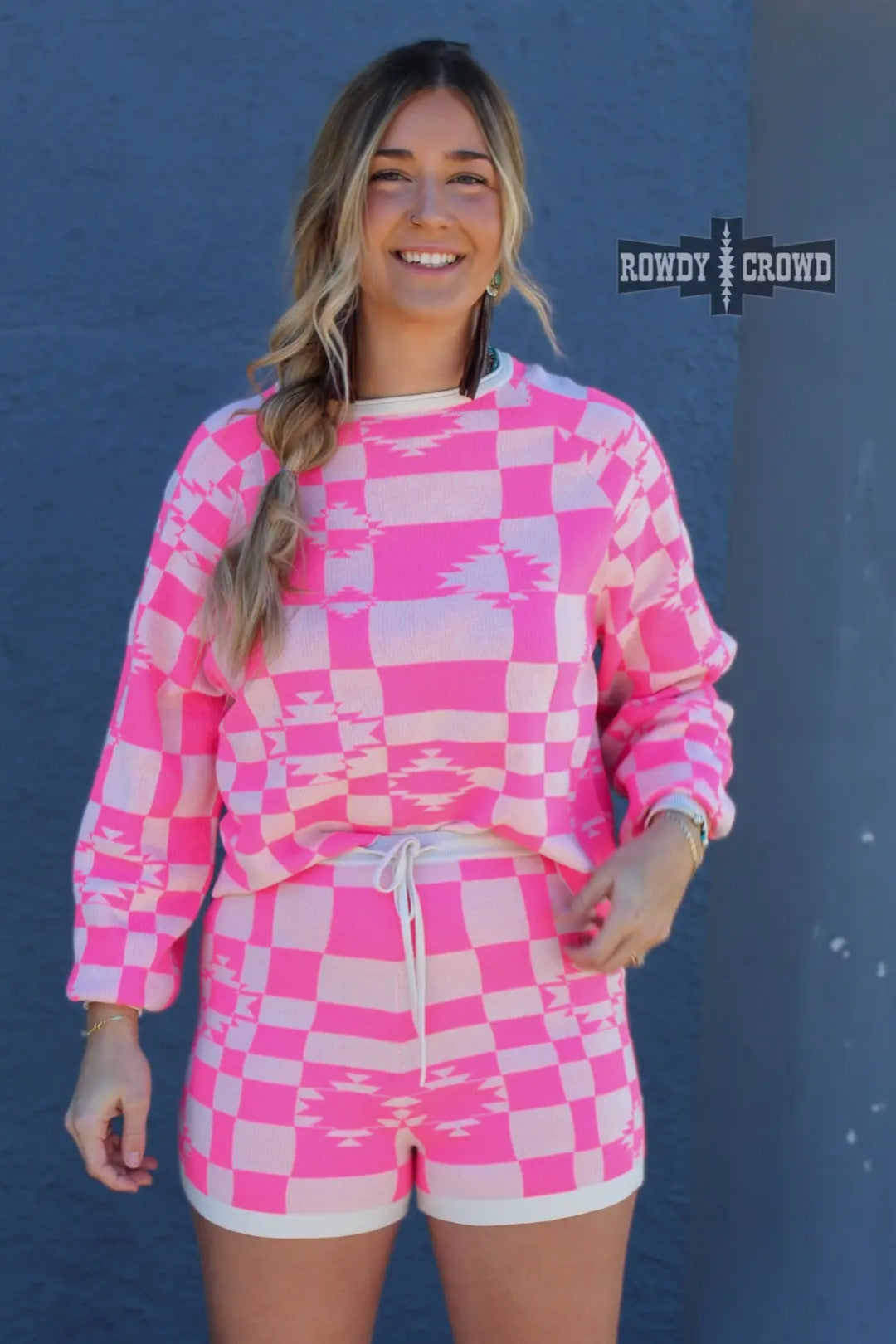 Pink Aztec Lounge Set - Imperfectly Perfect Boutique