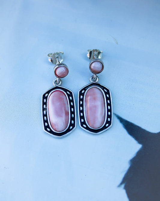Pretty in Pink Sterling Silver Earrings - Imperfectly Perfect Boutique
