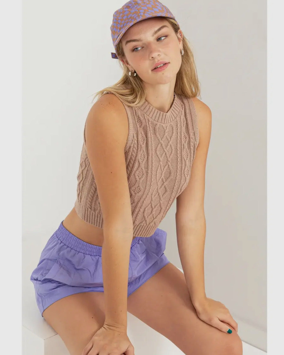 Cable Knit Crop Top - Imperfectly Perfect Boutique