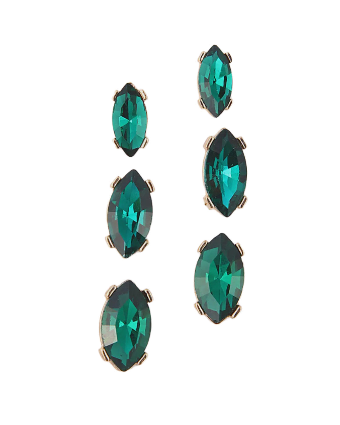 Emerald Jewel Earring Set - Imperfectly Perfect Boutique
