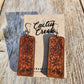 "Billie"  Tooled Western Leather Earrings - Imperfectly Perfect Boutique