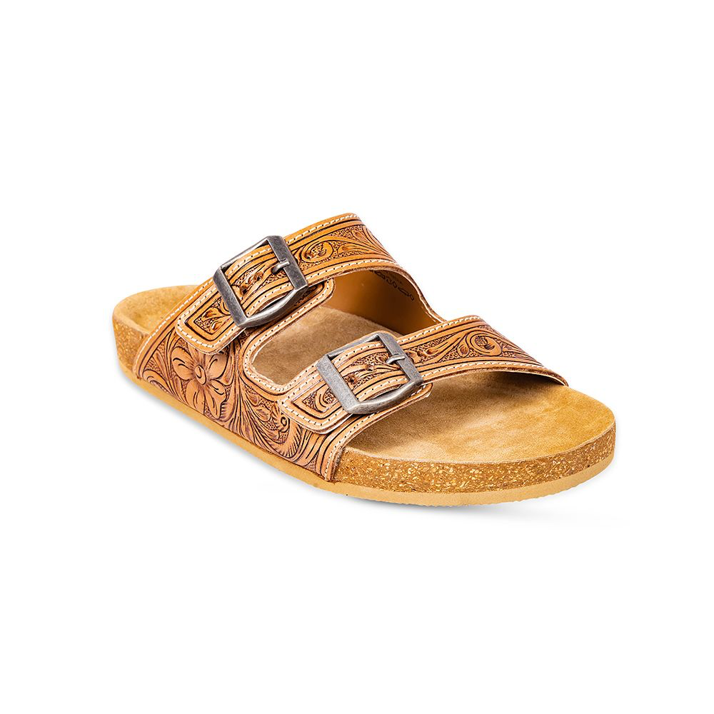 Everyday Tooled Leather Sandals - Imperfectly Perfect Boutique