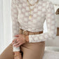 Adele Lace Mesh Long Sleeve Top - Imperfectly Perfect Boutique