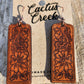 "Billie"  Tooled Western Leather Earrings - Imperfectly Perfect Boutique