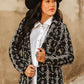 Black Aztec Woven Concho Button Down Blazer - Imperfectly Perfect Boutique