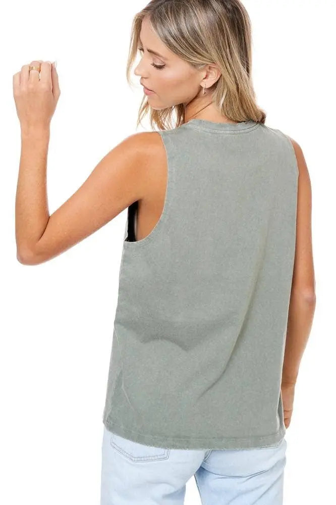 Boot Stitch Graphic Tank - Imperfectly Perfect Boutique