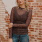 Bronzed Bloom Mesh Top - Imperfectly Perfect Boutique