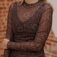 Bronzed Bloom Mesh Top - Imperfectly Perfect Boutique