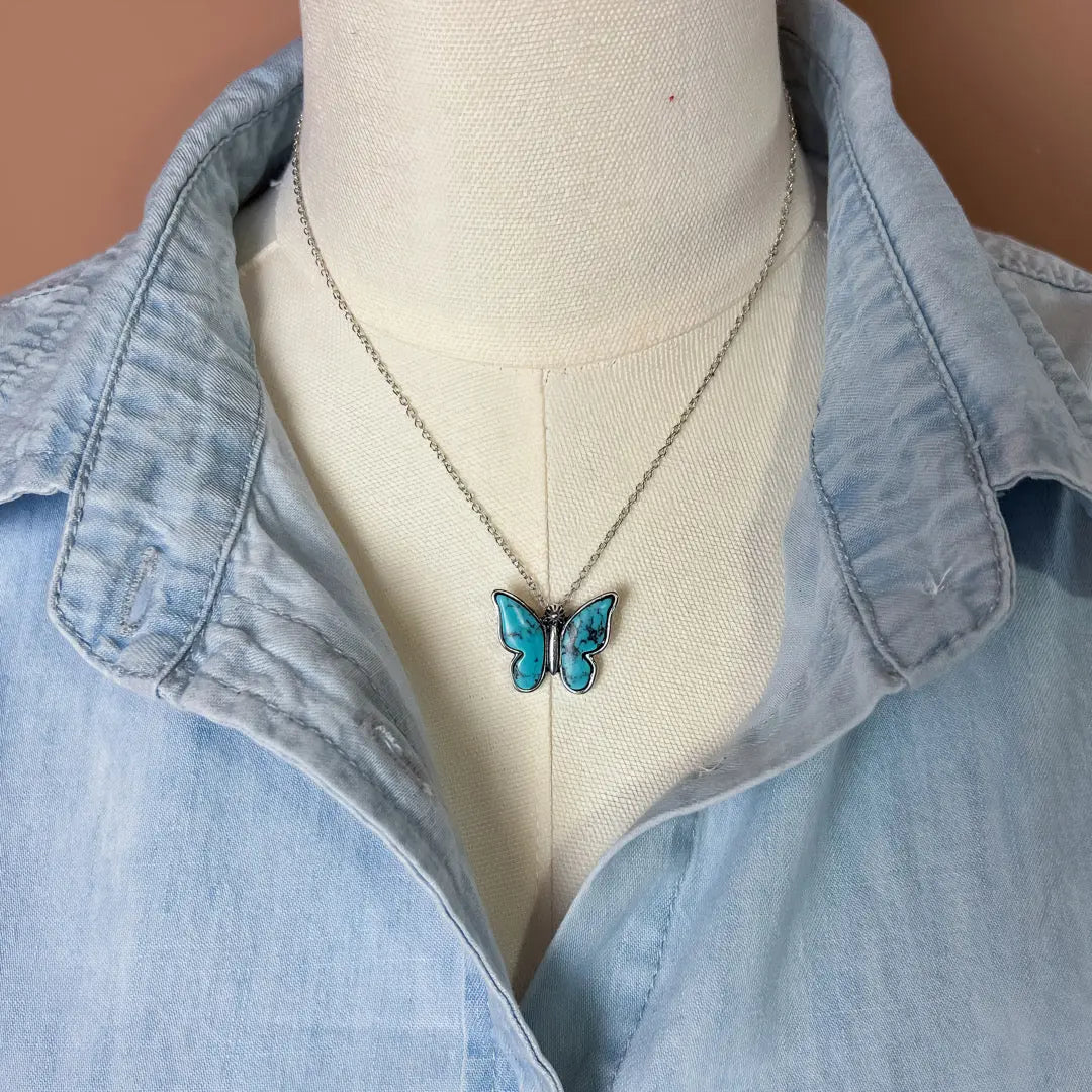 Butterfly Pendant Necklace Imperfectly Perfect Boutique