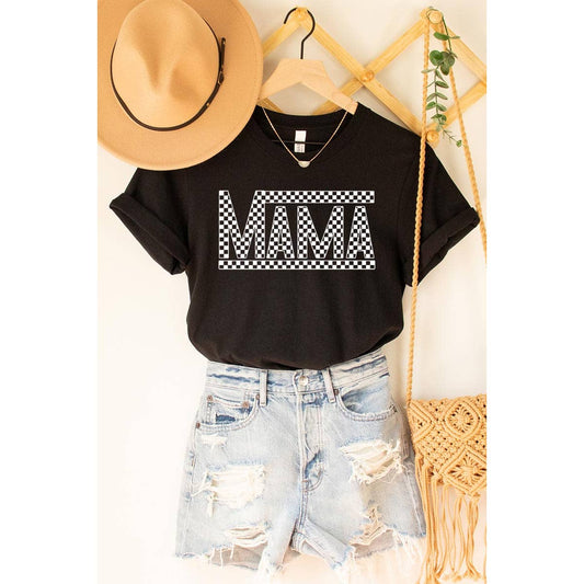 Checkered Mama Graphic T shirts - Imperfectly Perfect Boutique