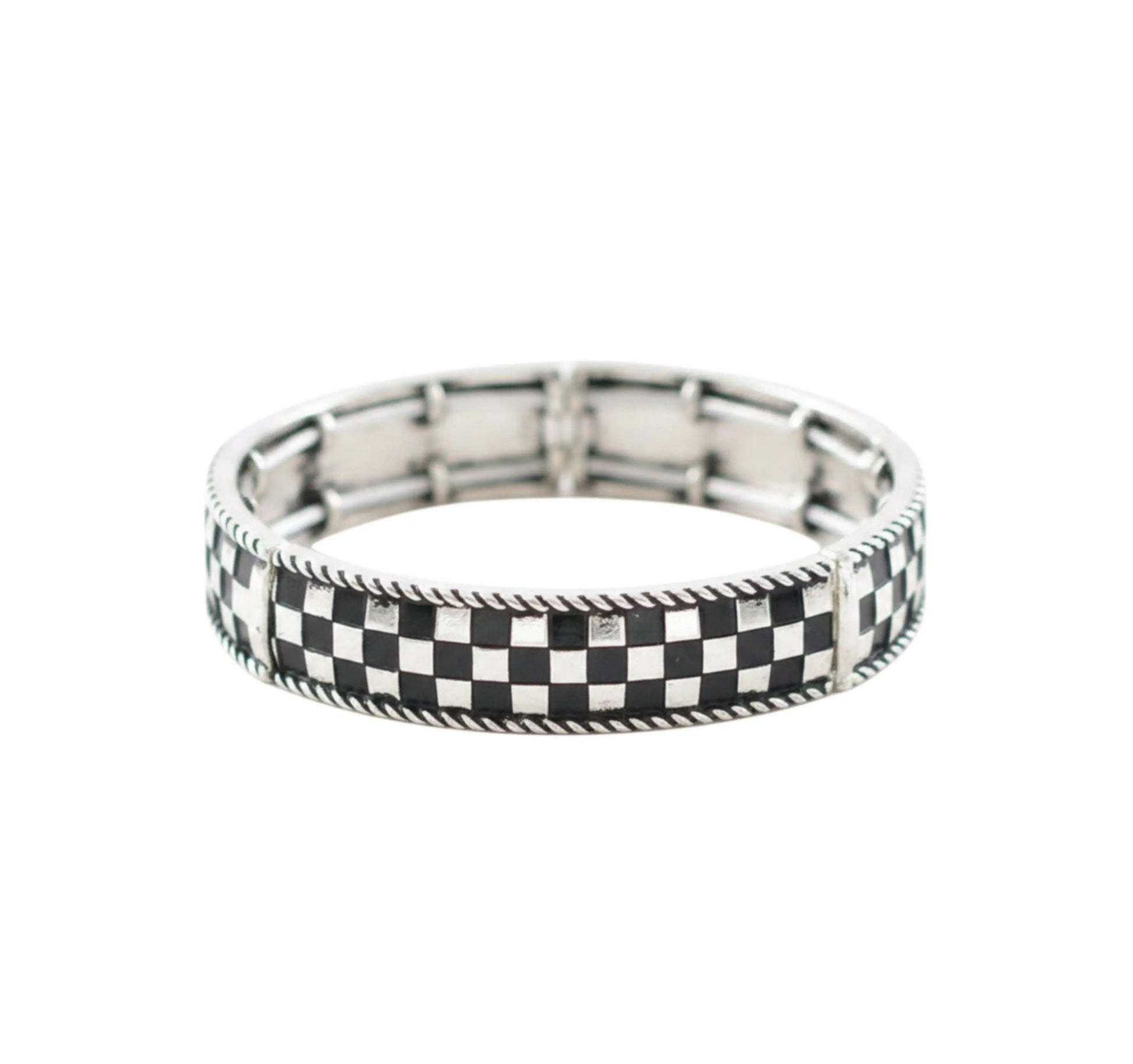 “Checkmate Chic” Checkerboard Bracelet Imperfectly Perfect Boutique