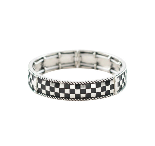 “Checkmate Chic” Checkerboard Bracelet Imperfectly Perfect Boutique