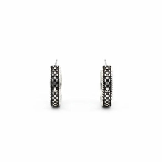 “Checkmate Cuties” Checkerboard Hoop Earrings Imperfectly Perfect Boutique