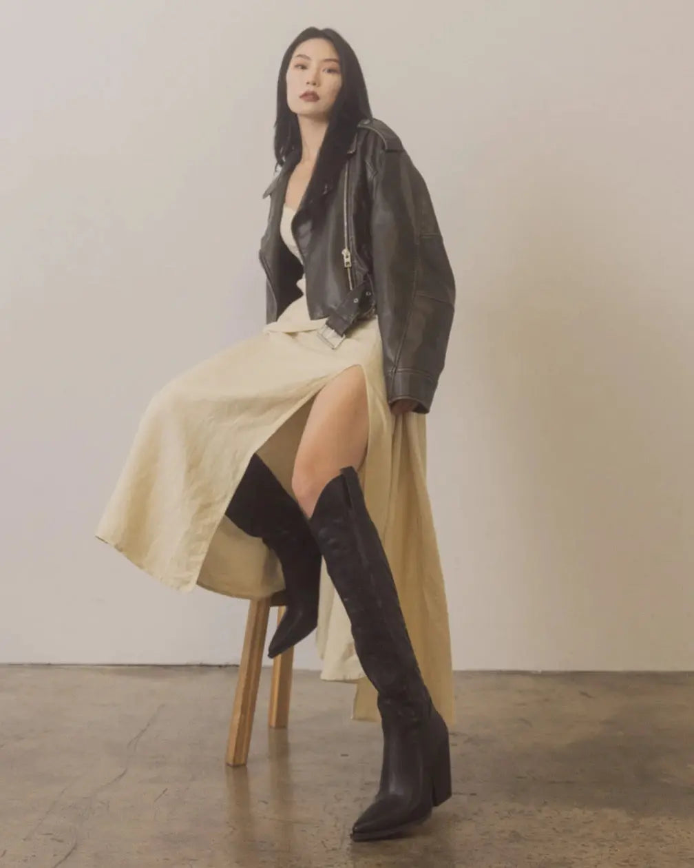 Cheyenne Knee High Western Boots - Black - Imperfectly Perfect Boutique