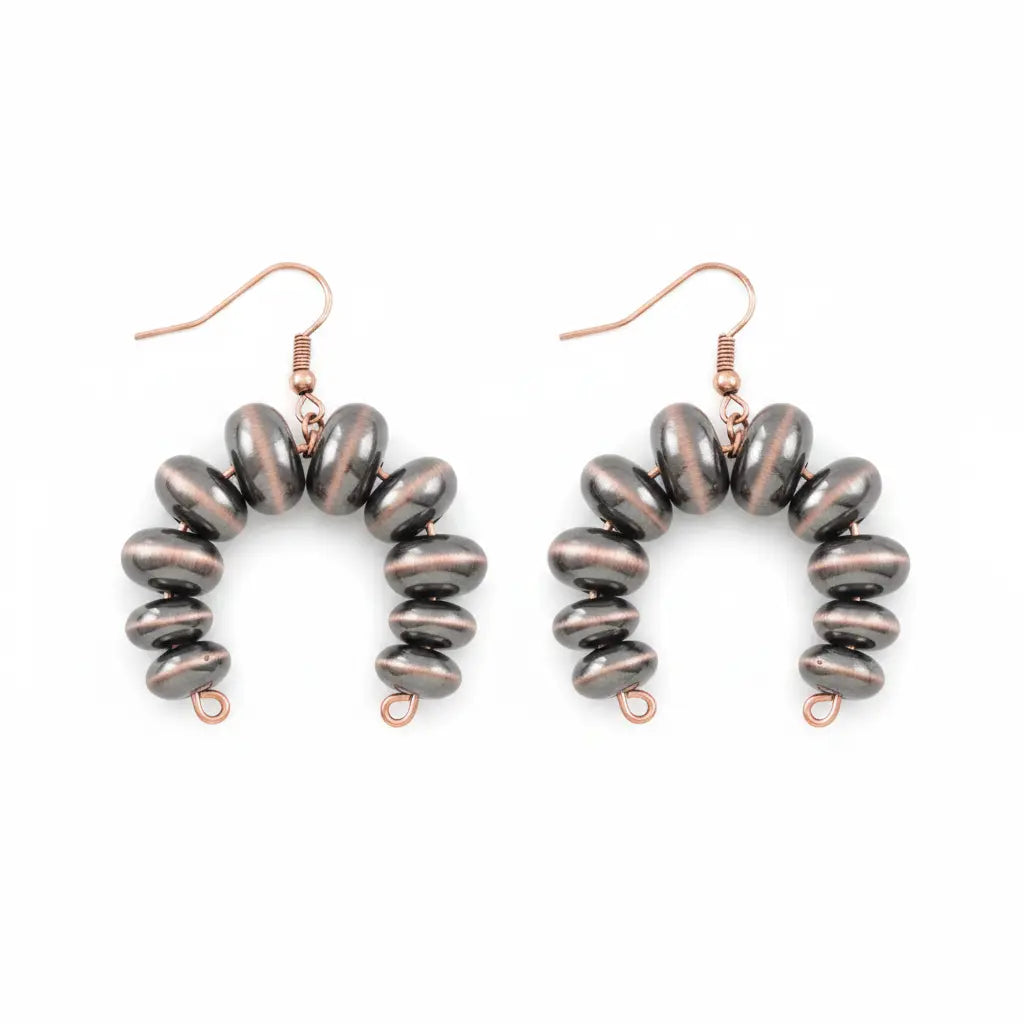 Copper Beaded Earrings Imperfectly Perfect Boutique
