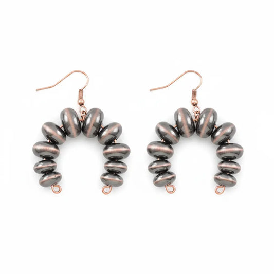 Copper Beaded Earrings Imperfectly Perfect Boutique