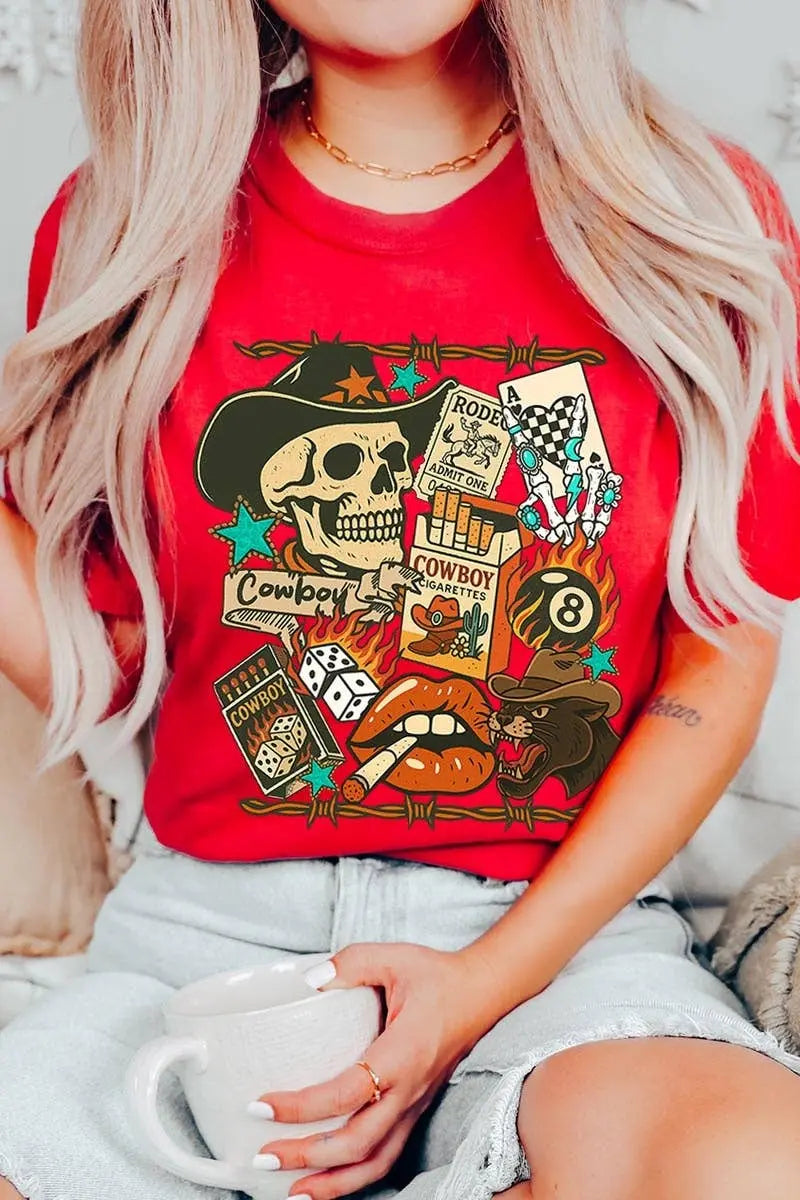 Vintage Western Collage Graphic Tee - Imperfectly Perfect Boutique