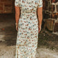 Cream Running Horse Printed Ruffle Hem Dress - Imperfectly Perfect Boutique