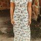 Cream Running Horse Printed Ruffle Hem Dress - Imperfectly Perfect Boutique