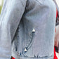 Mid Wash Stretch Denim Western Yoke Bomber Jacket - Imperfectly Perfect Boutique