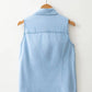 Denim Sleeveless Button Front Shirt - Imperfectly Perfect Boutique