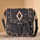 Desert Dune Aztec Crossbody Bag - Midnight Black Imperfectly Perfect Boutique