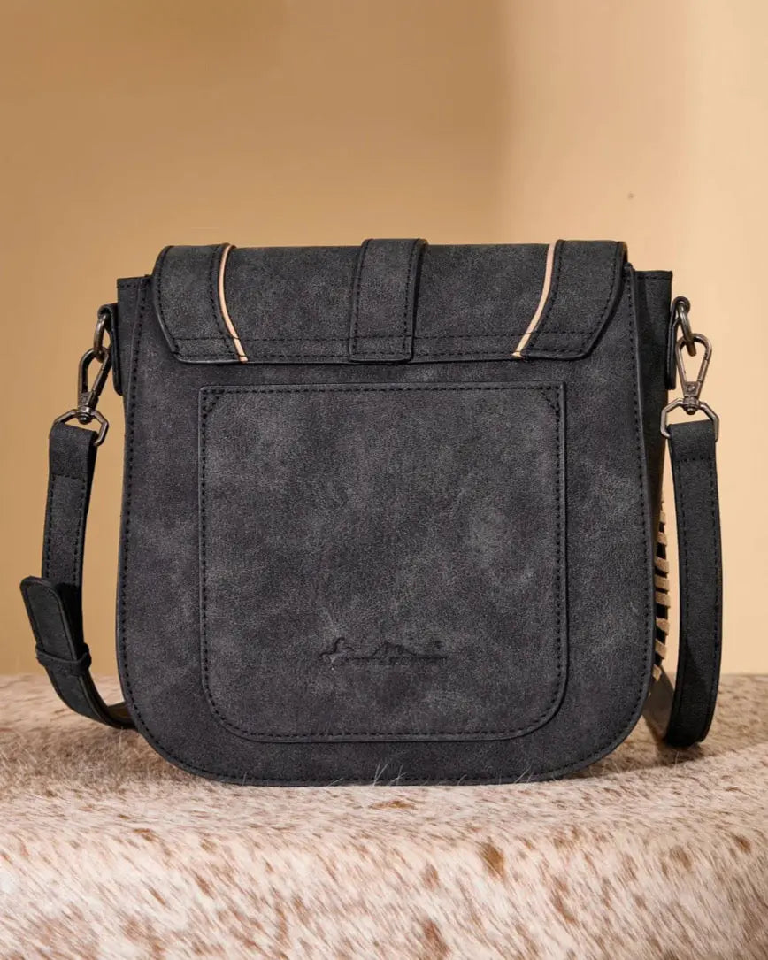 Desert Dune Aztec Crossbody Bag - Midnight Black Imperfectly Perfect Boutique