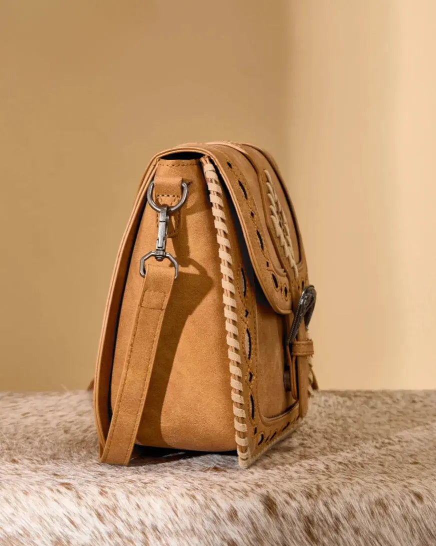Desert Dune Aztec Crossbody Bag - Tan - Imperfectly Perfect Boutique