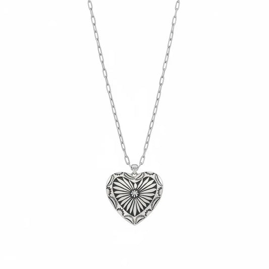 Engraved Heart Pendant Necklace - Imperfectly Perfect Boutique