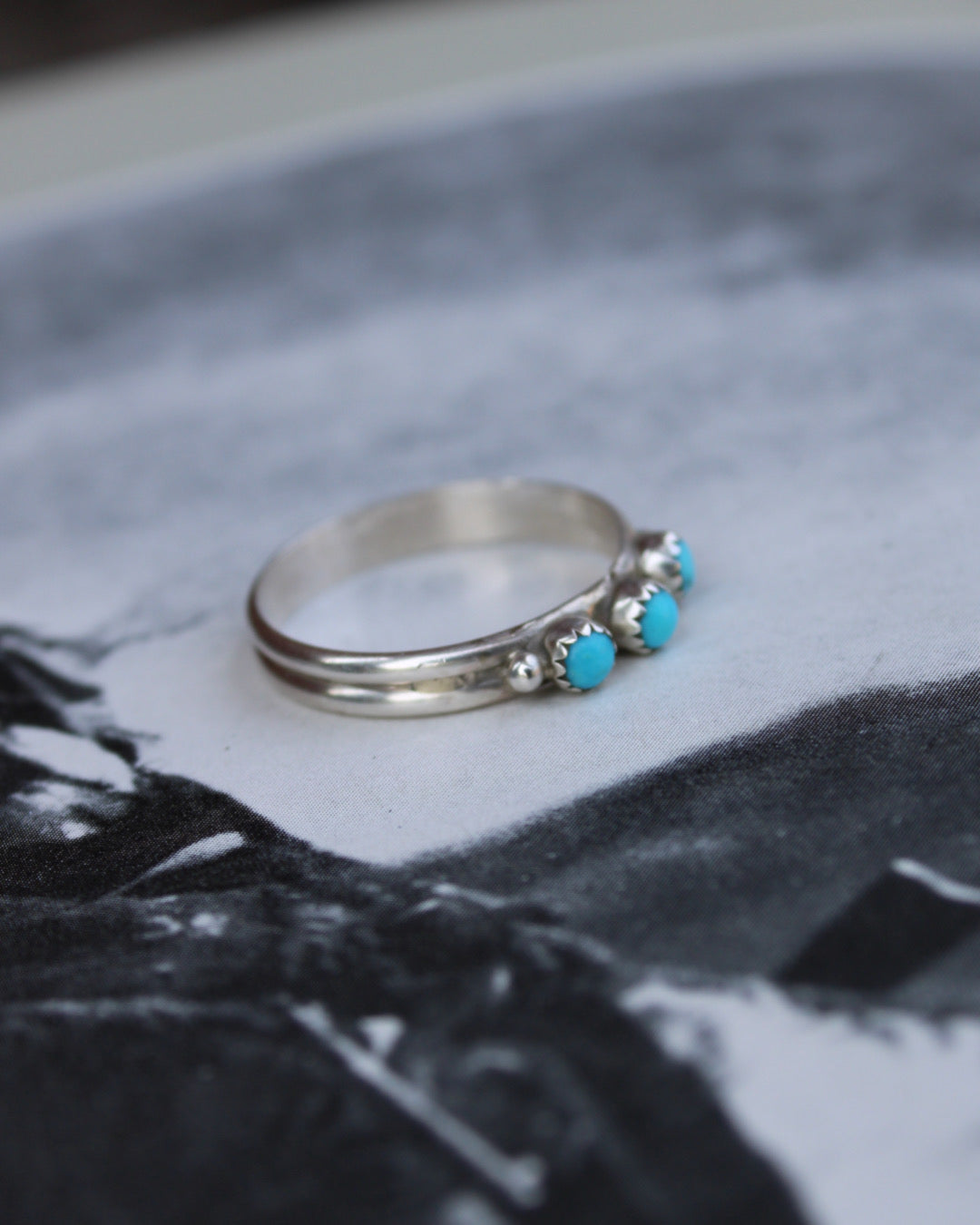 Three Stone Turquoise Ring - Imperfectly Perfect Boutique