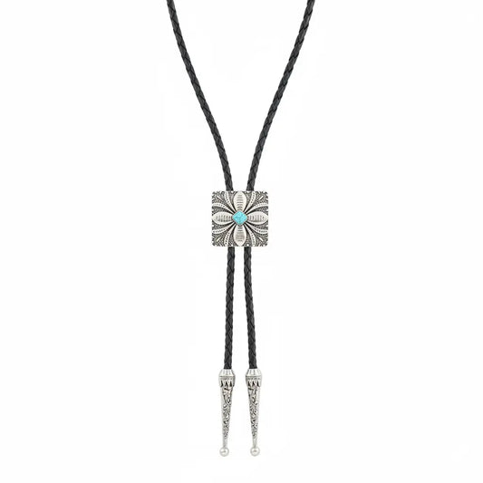 Faux Turquoise Concho Bolo Tie Imperfectly Perfect Boutique