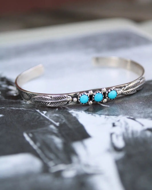 Feather Turquoise Bracelet - Imperfectly Perfect Boutique