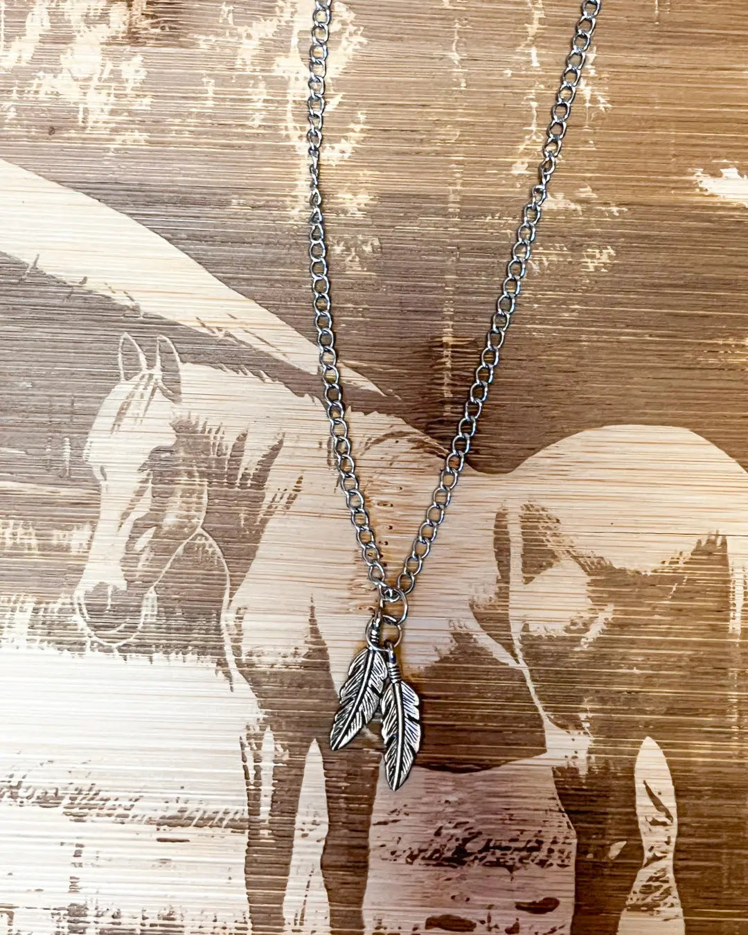 Feather Necklace Imperfectly Perfect Boutique