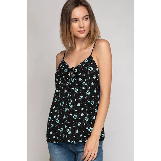 Floral Tie Front Cami - Imperfectly Perfect Boutique
