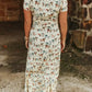 Cream Running Horse Printed Ruffle Hem Dress - Imperfectly Perfect Boutique